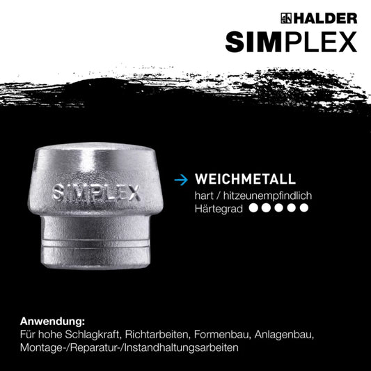 HALDER SIM­PLEX-Schon­häm­mer Weichmetall; Serie: EH 3709.
