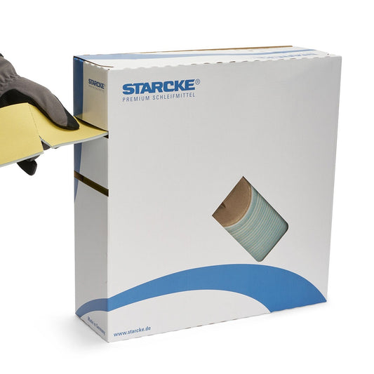 STARCKE Schleifrolle 514C/NF Gold Schaumstoff 115 mm x 25 m in Verpackung mit Hand-Abzug