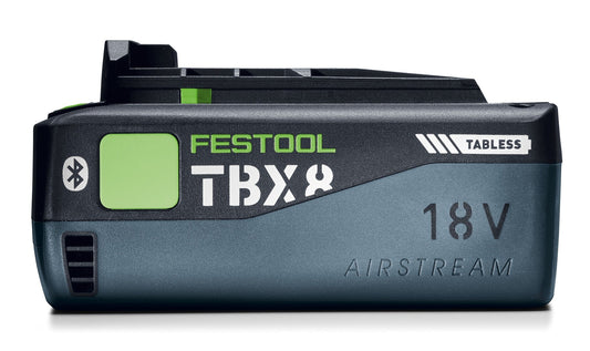 Festool Tabless Akkupack BP 18 TBX 8 ASI mit 18V, 8Ah Lithium-Ionen Batterie und Bluetooth Funktion