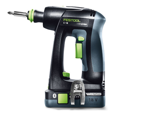 Festool C 18 Akku-Bohrschrauber mit Lithium-Ionen Batterie, FastFix-Schnittstelle und CENTROTEC Schnellwechselsystem
