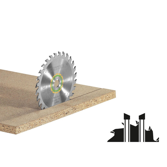 Festool Kreissägeblatt WOOD UNIVERSAL HW mit Hartmetallzähnen auf Holzwerkstoff-Zuschnitt