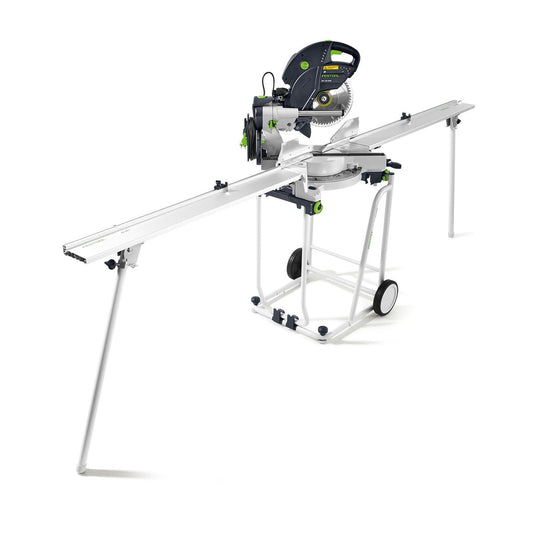 Festool KAPEX KS 120 REB-Set-UG Kapp-Zugsäge auf Untergestell mit Doppelsäulenführung und Laser.