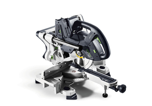 Festool KAPEX KSC 60 EB Akku-Kapp-Zugsäge mit Doppelsäulenführung und Gehrungswinkel-Verstellung