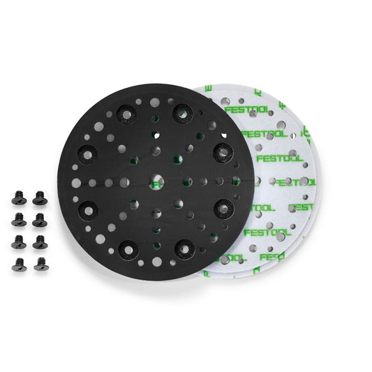 Festool Interface-Pad IP D220-LHS 2 225-SW mit Schleifteller und Befestigungselementen.