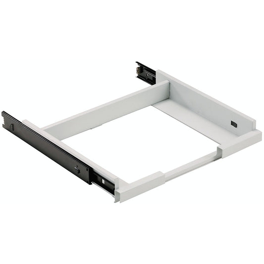 Festool Teleskop-Vollauszug SYS-PORT/TA weiß mit schwarzen Metallschienen, ausgezogen.