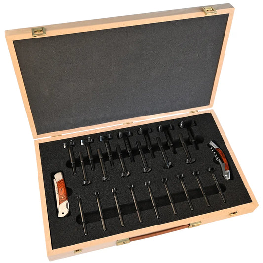 FAMAG Forstnerbohrersatz Bormax WS  1622.522 - 22-tlg. mit offenem Holzkoffer