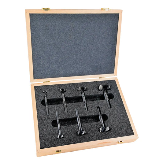 FAMAG Forstnerbohrersatz Bormax WS 1622.570 im Holzkasten offen mit Forstnerbohrer  Ø 15, 20, 25, 30, 35, 40, 50 mm