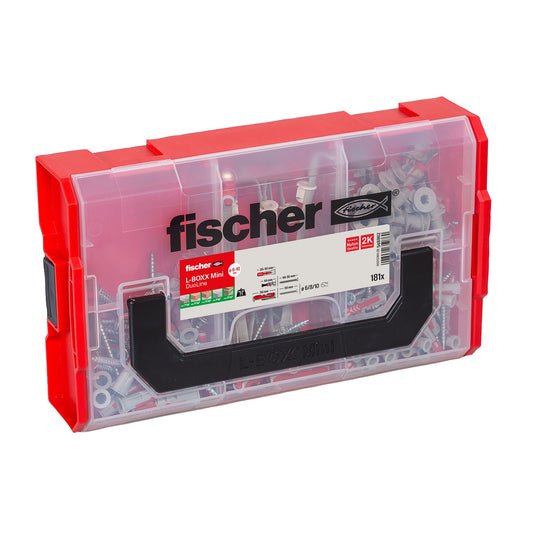 Sortimentsbox mit transparentem Deckel und Tragegriff