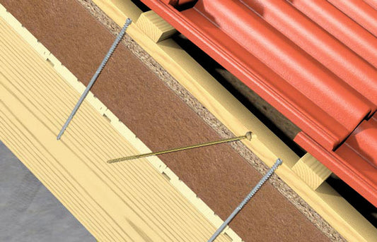 Sparrenverschraubung im Holzbau Dach