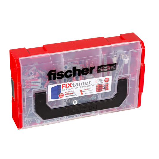 fischer FixTainer DuoPower & DuoTec – stapelbare Sortimentsbox mit 200 Befestigungselementen