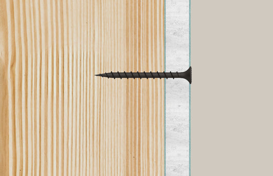 Gipskartonbefestigung an Holzunterkonstruktion