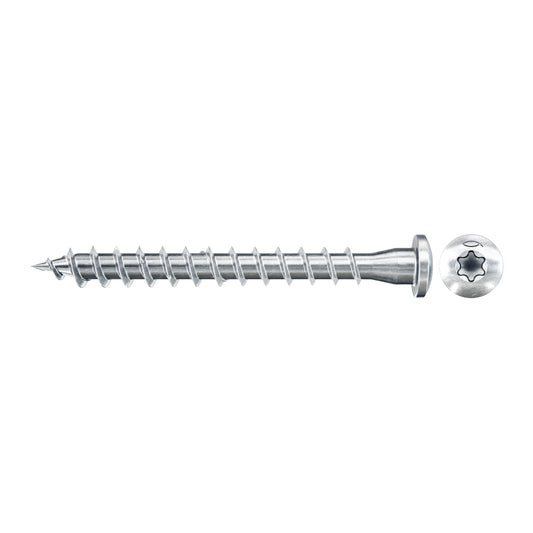 fischer Holzverbindungsschrauben Powerast FPF-PT ZPF mit Panhead, zylindrischem Unterkopf, Innenstern TX-Antrieb und Vollgewinde.