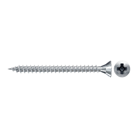 fischer Spanplattenschraube Classic Fast FSP II CZF BC mit Senkkopf und Kreuzschlitz, galvanisch verzinkt, ideal für präzise Holzverbindungen im Innenbereich.