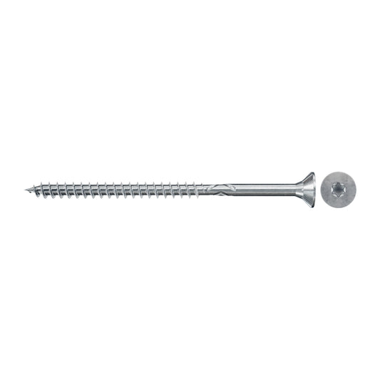 fischer Spanplattenschrauben ClassicFast FCF II CTP BC, galvanisch verzinkte, blau passierte Spanplattenschraube mit Senkkopf,Innenstern TX-aufnahme und Teilgewinde.