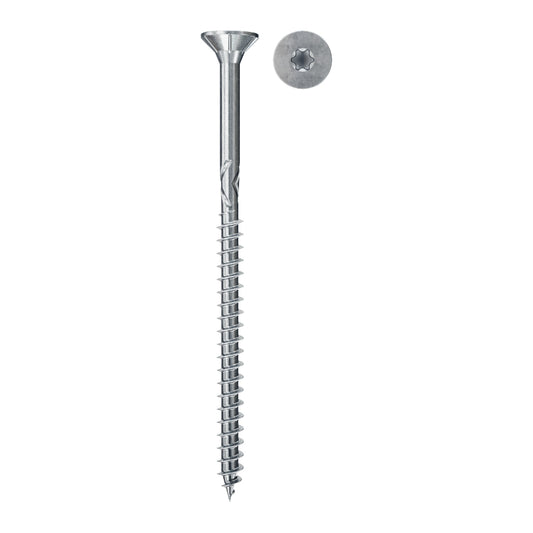 fischer Spanplattenschrauben ClassicFast FCF II CTP BC, galvanisch verzinkte, blau passierte Spanplattenschraube mit Senkkopf,Innenstern TX-aufnahme und Teilgewinde.