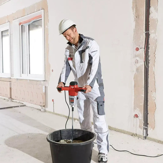 FLEX Rührwerk MXE 1602 Anwendung auf Baustelle anrühren von Mörtel