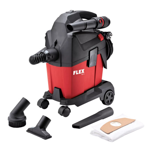 FLEX Kompaktsauger VC 6 L MC montiertem Fahrgestell und Lieferumfang