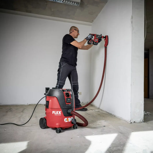 FLEX Sicherheitssauger VCE 22 M MC Anwendung als Absaugung beim Bohrung