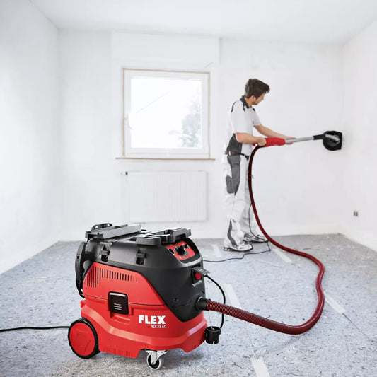 FLEX Sicherheitssauger VCE 33 M AC Anwendung Wandschliff mit Giraffe