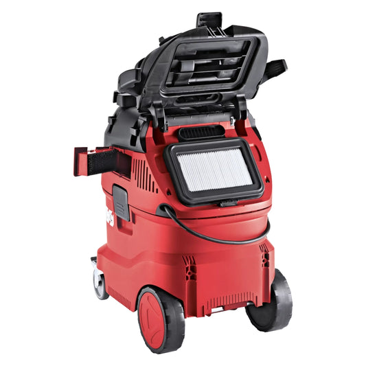 FLEX Sicherheitssauger VCE 44 L AC Rückansicht mit offenem Filterfach