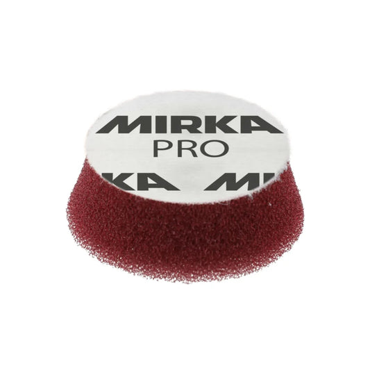 Mirka Schaumstoffpad burgunderrot, Ø 40 mm, flach - Rückseite mit Klett