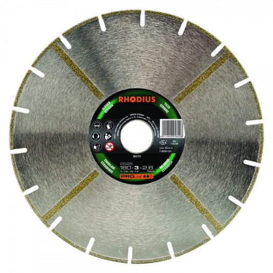 Rhodius DG25 Diamanttrennscheibe 180 mm